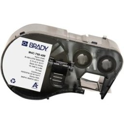 Brady M4C-750-499 etiquetas de nailon negro sobre blanco 19,05 mm x 4,88 m