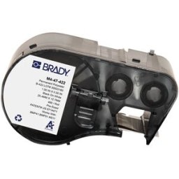 Brady M4-47-422 etiquetas continuas de poliéster negro sobre blanco 25,40 mm x 12,70 mm