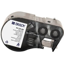 Brady M4-128-499 etiquetas de tejido de nylon negro sobre blanco 48,26 mm x 25,40 mm