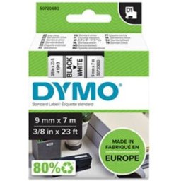 Dymo 40913 (S0720680) cinta plástica negro sobre blanco 9mm
