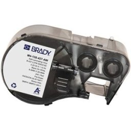 Brady M4-135-427-AW etiquetas de vinilo laminado negro sobre blanco 27,94 mm x 6,35 mm