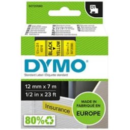 Dymo 45018 (S0720580) cinta plástica negro sobre amarillo 12mm
