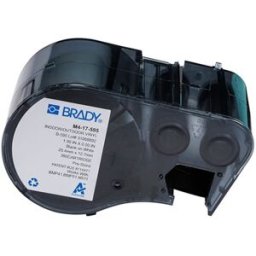 Brady M4-17-595 etiquetas de vinilo negro sobre blanco 25,40 mm x 12,70 mm