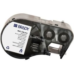Brady M4C-750-414 etiquetas de material de poliéster negro sobre blanco 19,05 mm x 3,66 m