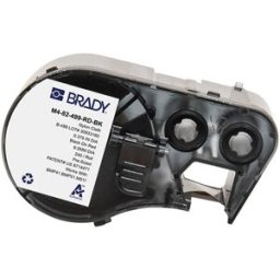Brady M4-82-499-RD-BK etiquetas de tejido de nailon negro sobre rojo Ø 9,53 mm