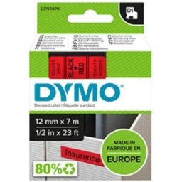 Dymo 45017 (S0720570) cinta plástica negro sobre rojo 12mm