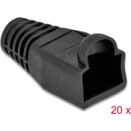 DELOCK 86722 - Boquilla de protección contra dobleces para RJ45, negra,
