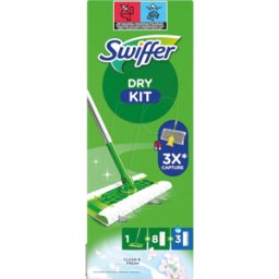 SWIFFER 656054 - SWIFFER DRY KIT Limpiador de Polvo Microfibra, 1 Juego