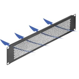 DELOCK 67036 - Panel ciego de 19" con agujeros redondos 2U negro