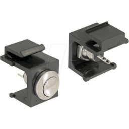 DELOCK 86402 - Botón pulsador Keystone negro