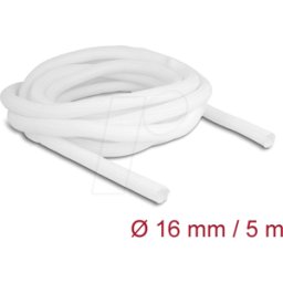 DELOCK 20809 - Funda trenzada de cierre automático 5 m x 16 mm, color blanco