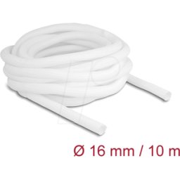 DELOCK 20814 - Funda trenzada de cierre automático 10 m x 16 mm, color blanco
