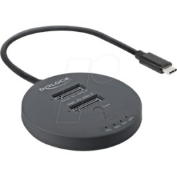 DELOCK 64364 - USB 20 Gbps M.2 Estación de acoplamiento para 2 x M.2 NVMe PCIe