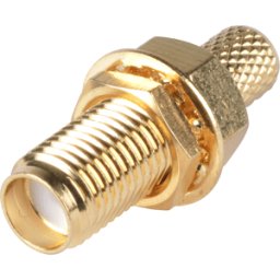 BKL SMA REV BU-155 - SMA reverse assembly socket, gold-plated, Belden H155