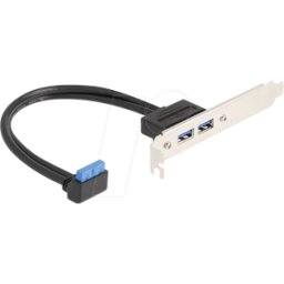DELOCK 83015 - Soporte de ranura 2x puerto USB 3.0 tipo A, 50 cm