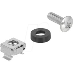DELOCK 42432 - Juego de tuercas enjauladas M6, 100 piezas