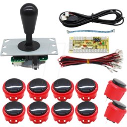 KUBII KUB ARC-B/R - Juego de Arcade DIY negro/rojo