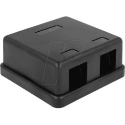 DELOCK 86257 - Carcasa vacía Keystone 2 puertos - negro