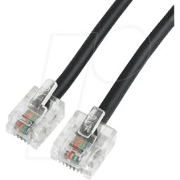 FREI MK 6P4C SW 3M - Conector macho 6p4c a conector macho 8p4c, 3 m, negro