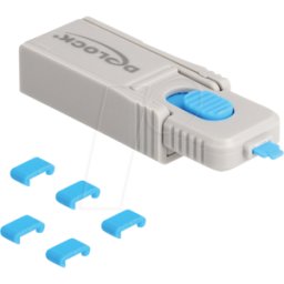 DELOCK 20926 - Juego de bloqueo de puerto USB-C (1 llave, 5 cerraduras)