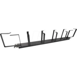 VALUE 26990426 - Placa frontal de 19", 1 U, 6 ojales tipo G, negra