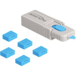 DELOCK 20923 - Juego de bloqueo de puertos USB-A (1x llave, 5x candados)