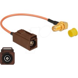 DELOCK 89684 - Cable HF, conector FAKRA F > conector SMA, 90°, 20cm
