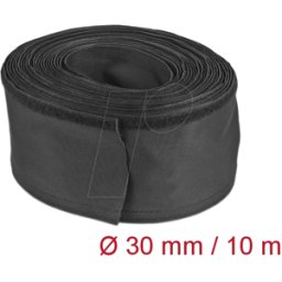 DELOCK 19216 - Manguera textil con cierre de velcro 10 m x 30 mm negra