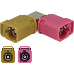 DELOCK 89854 - Adaptador HF, toma FAKRA H > toma FAKRA K, 90