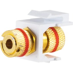 SHIVERPEAKS SHVP BS08-10063 - KEYSTONE audio banana socket > socket, chapado en oro, rojo