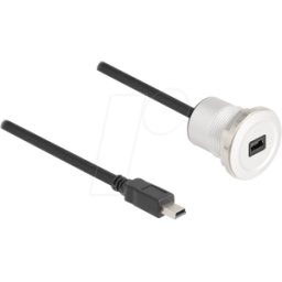 DELOCK 88186 - Conector de panel USB 2.0 tipo mini-B