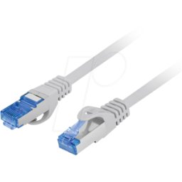LANBERG LBG 6A10CC0100S - Cable de conexión RJ45 CAT.6a S/FTP 1 m gris