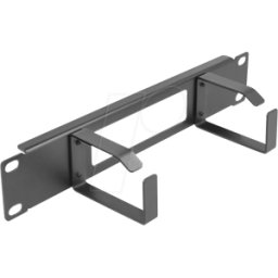 DELOCK 66654 - Panel de maniobra 10", apertura, 2 estribos, 1U, negro