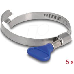 DELOCK 19617 - Abrazaderas de manguera con puente, 50 - 65 mm, 5 unidades, acer