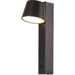 V-TAC VT-23406 - Luminaria mural, 8 W, 900 lm, 3000 K, negra, IP20