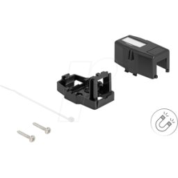DELOCK 85840 - Carcasa Keystone vacía, 1 puerto, negro