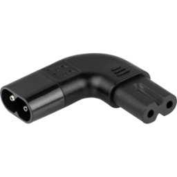 KABELMEISTER KM SKA-0871S - Adaptador de red, C8 a C7, acodado, negro