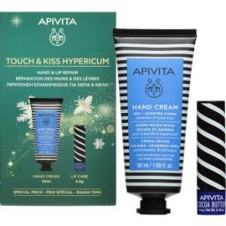 Apivita Crema De Manos Hidratante Con Hipérico Estuche 2 pz