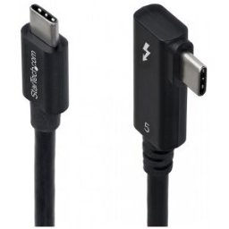 StarTech.com Cable Thunderbolt 5 Acodado a la Derecha 80cm - 80Gbps/120Gbps - 8K60 - PD240W - Cable