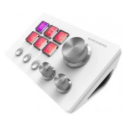 Mars Gaming MSD-TWO, Control Deck Compacto, 6 Teclas LCD Personalizables + 3 Botones, 3 Ruedas Multi