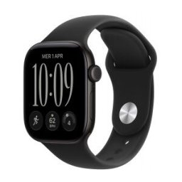 Apple Watch Series 12 (GPS + Cellular) - Caja de aluminio en negro (42 mm) - Correa deportiva negra