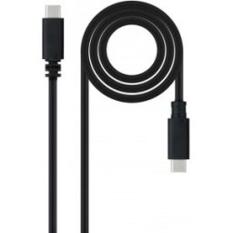 Nanocable Cable USB 2.0 3A, tipo USB-C/M-USB-C/M, Negro, 1.5 m