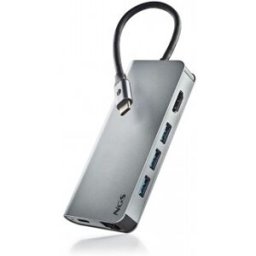 Ngs WONDER DOCK 8 USB 2.0 Type-C Plata
