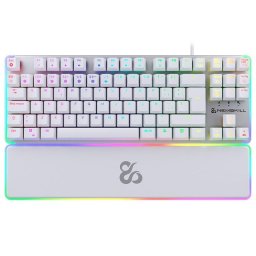 Newskill Gungnyr TKL Pro Ivory Teclado Optomecánico Gaming RGB Switches Gateron Red Intercambiables