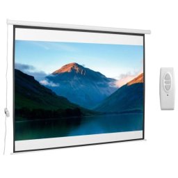 Homcom Pantalla de Proyector Eléctrica 120 Pulgadas 244x183 Cm Blanco