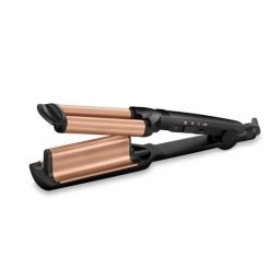 Rizador de Pelo BaByliss Deep Waves W2447E, Cerámica de Turmalina, 160-200°C, 3 Temperaturas, 2,5 m Cable, Negro Naranja