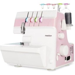 Máquina de coser overlock Medion SO 90/91W Rosa LED 91 W 1200 rpm
