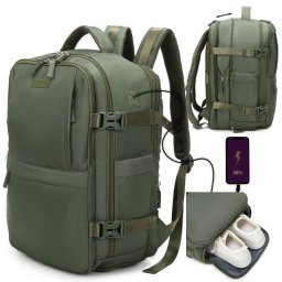 Mochila de cabina RAYKONG 40x30x20 cm 24 L impermeable portátil 16" verde
