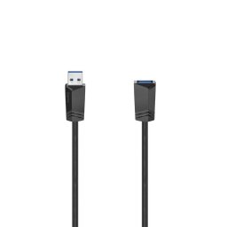Cable Extensión USB 3.0 Hama USB-A 5 Gbit/s 1,5 m Negro