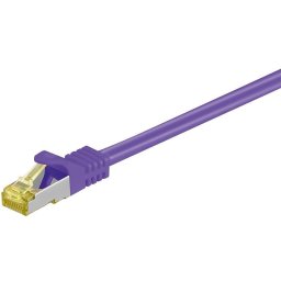 Cable de red Goobay RJ-45 CAT7 0,25 m Púrpura